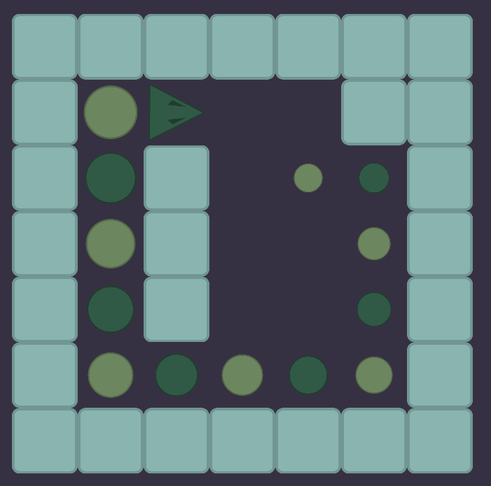 GIF of The Ouroboros Labyrinth. A snake eats its tail and is shrunk around the tiles of the level.